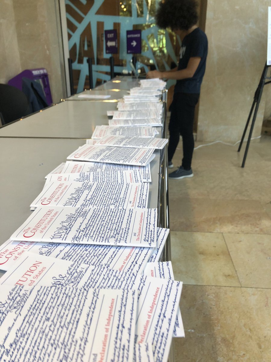 Happy Constitution Day! Come visit us in @nyukimmel for a pocket Constitution and learn more about our free event Thurs. - The Kavanaugh Files. We’re here til 2:00 pm!